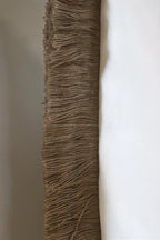 White Flat Velvet Cushion with Fringe