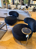 Ex-Display Black Velvet Circolo Armchair