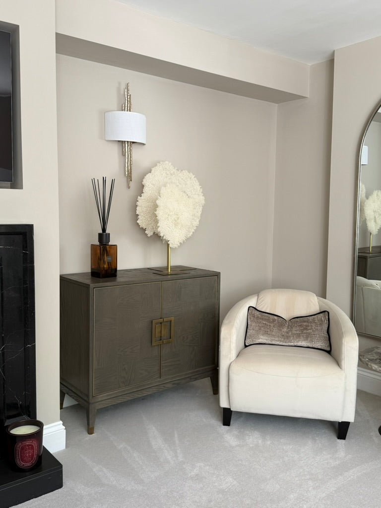 Brown Parquet Style 2 Door Cupboard