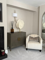 Brown Parquet Style 2 Door Cupboard