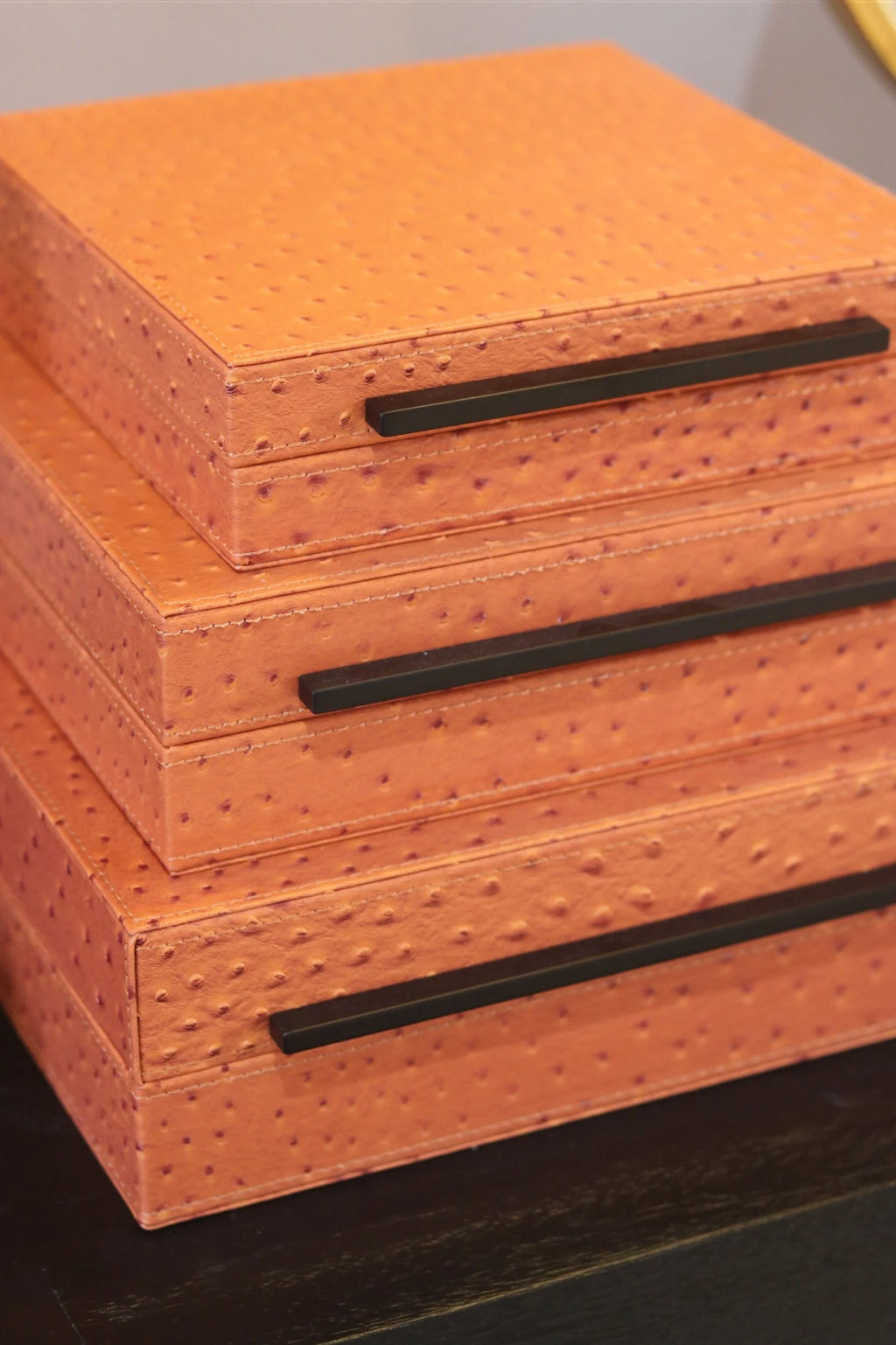 Set of 3 Burnt Orange Boxes