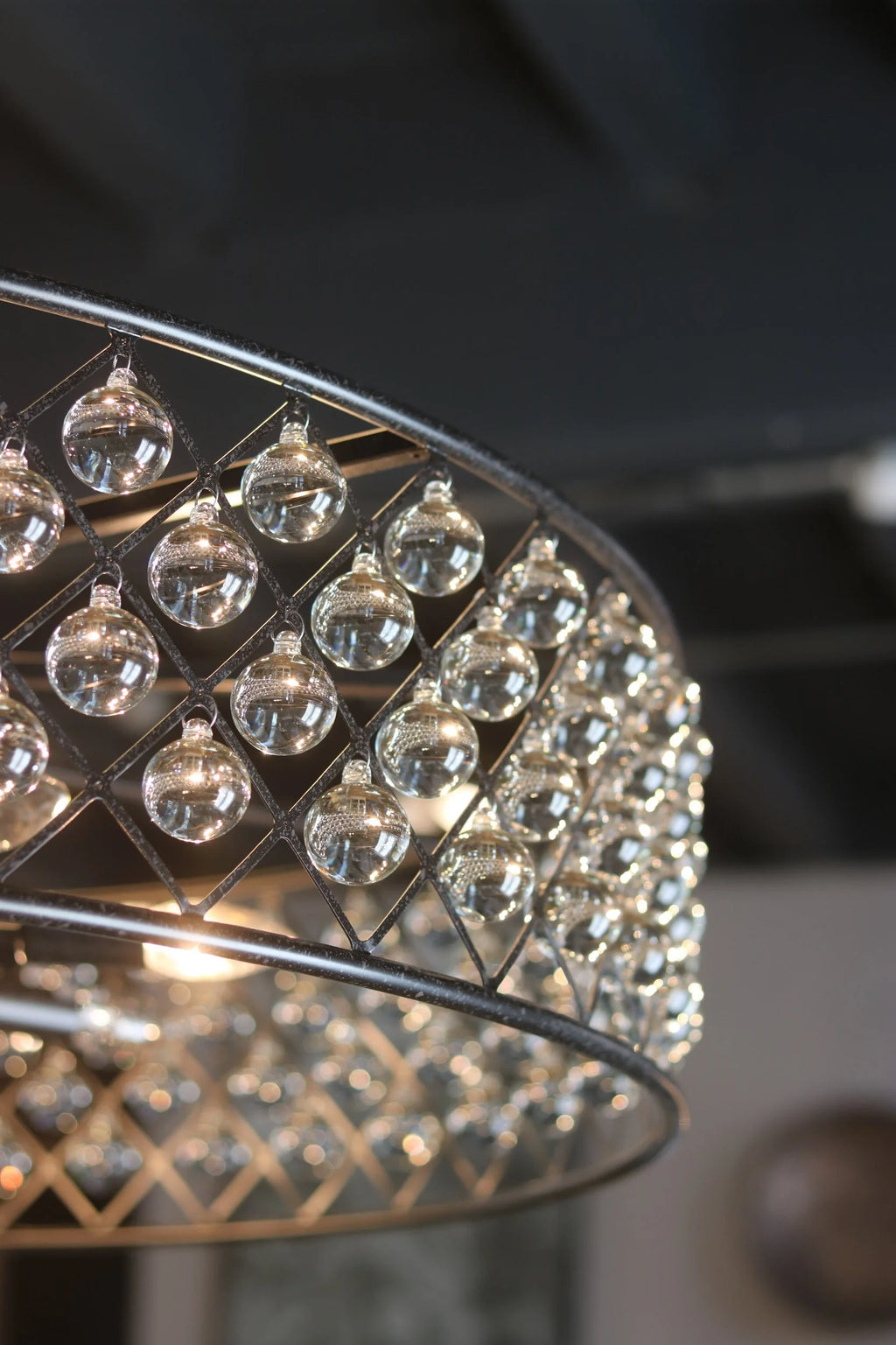 Round Glass Baubles Chandelier