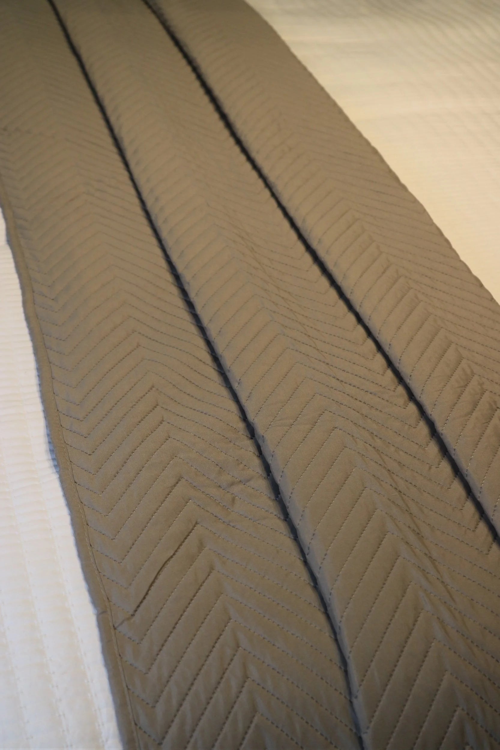 Chevron Taupe King Bedspread