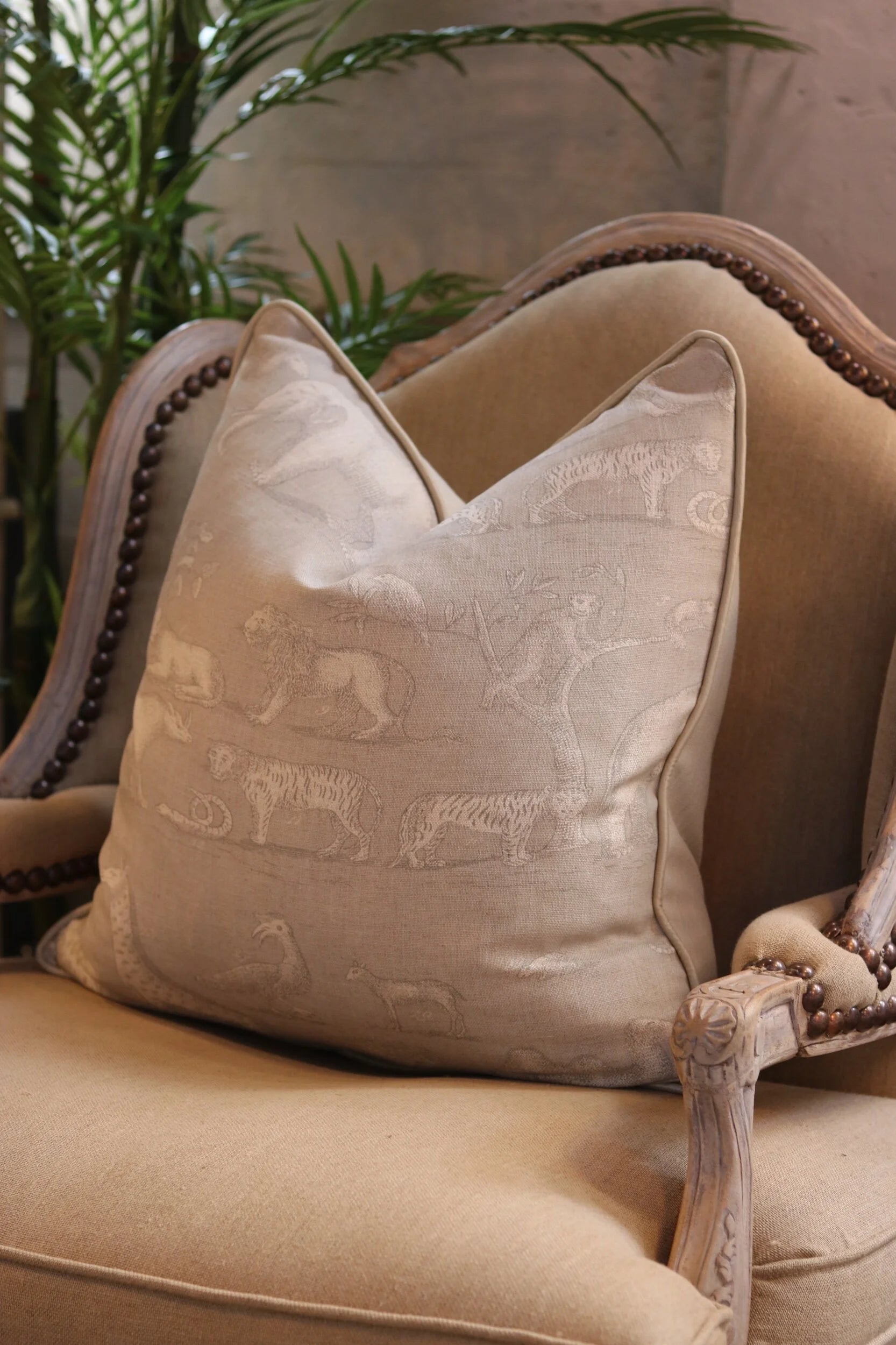 Andrew Martin 'Beige Kingdom' Cushion