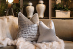 Luxury Silver Velvet Cushion