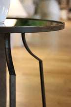 Set of 2 Mirror Top Side Tables