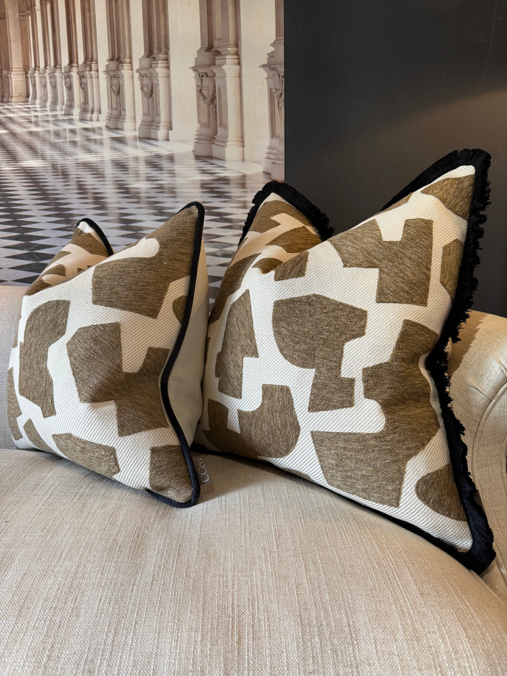 Jigsaw Tobacco Cushion