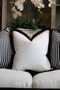 White Cushion with Fringe