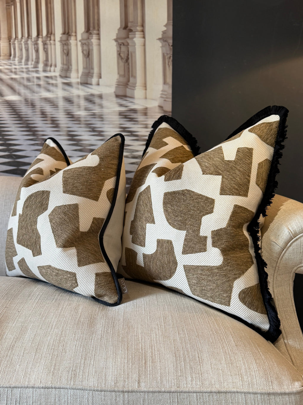 Jigsaw Tobacco Cushion