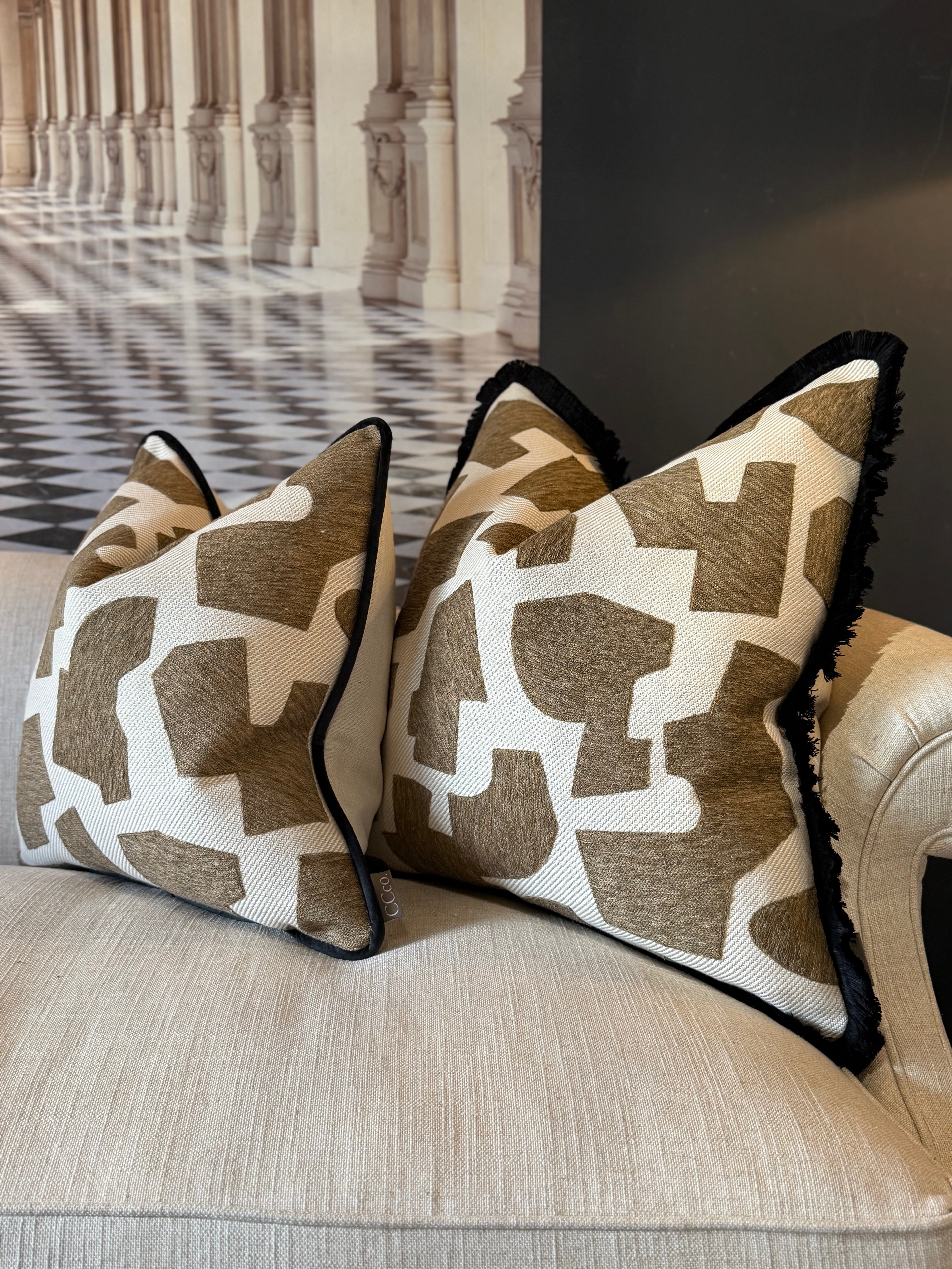Jigsaw Tobacco Cushion