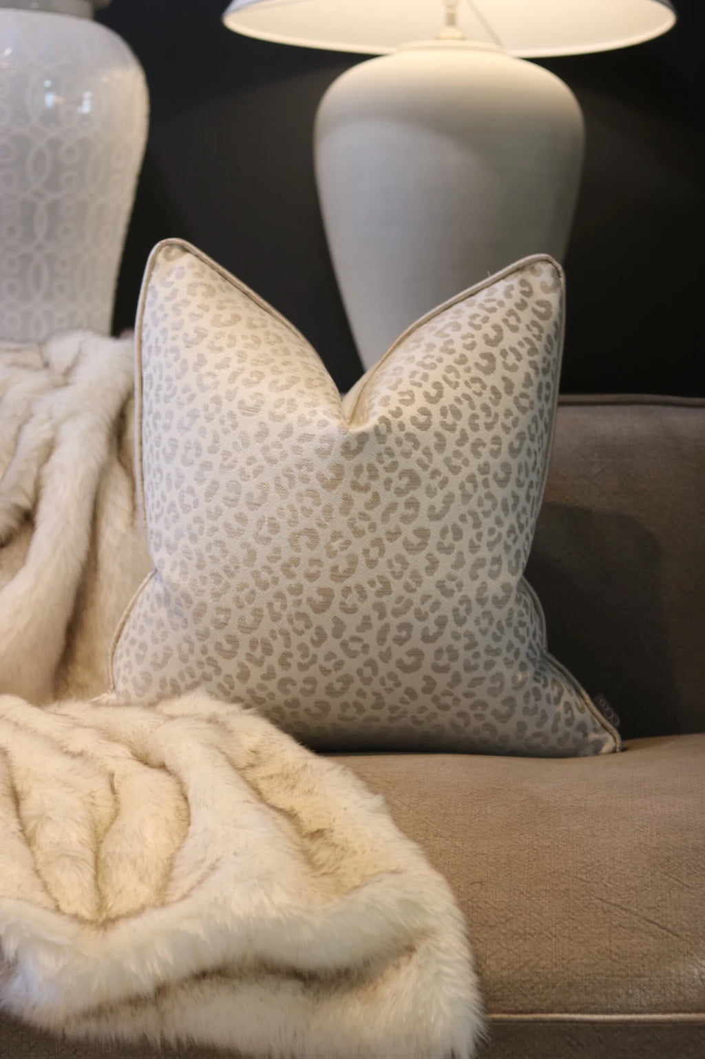 Andrew Martin 'Wild Cat Stone' Cushion