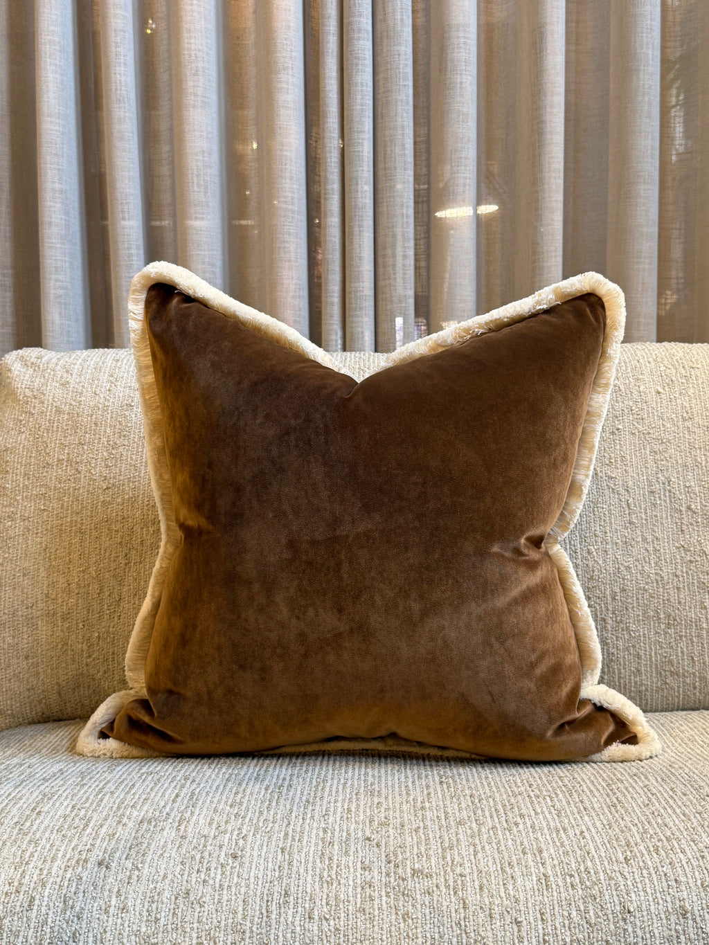 Limited Edition 'Faveur Rust' Velvet Cushion
