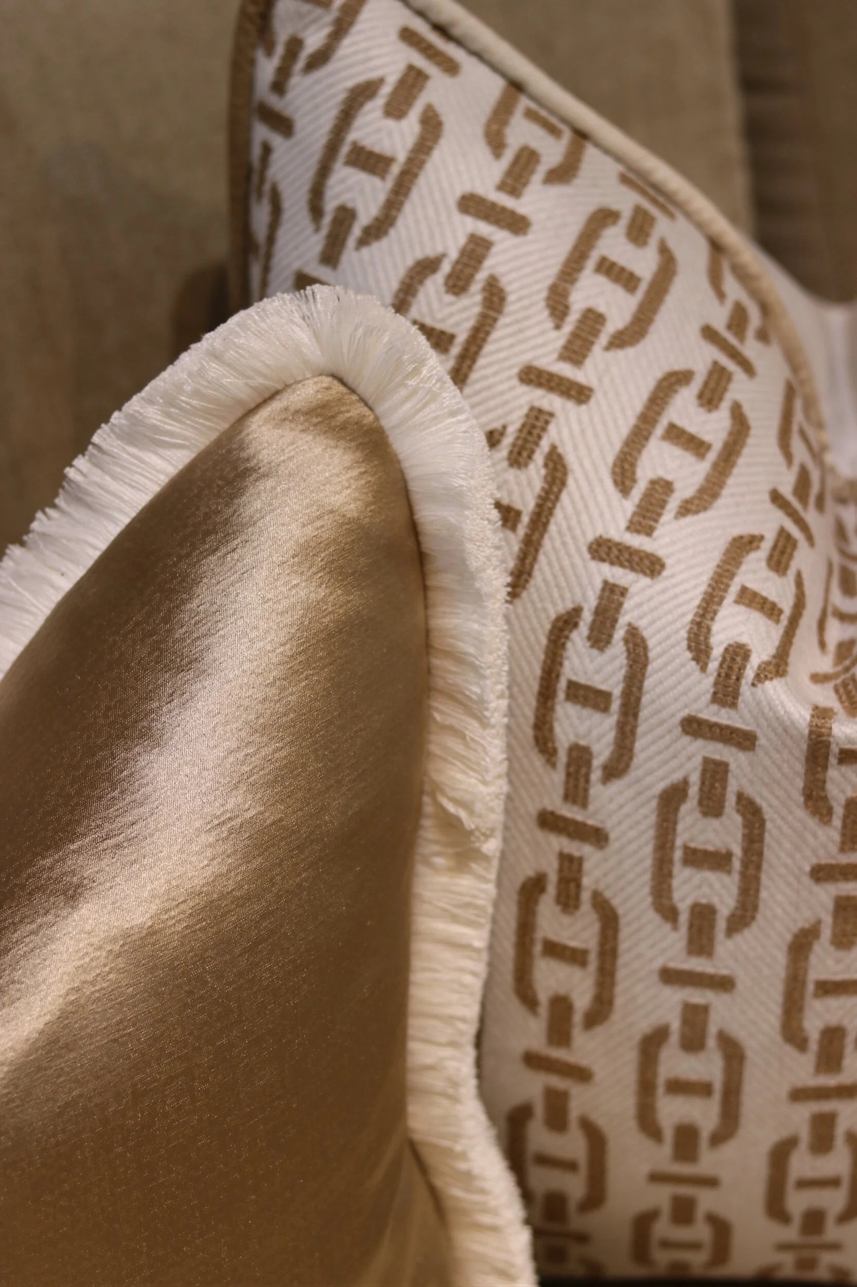 Gold Satin Cushion