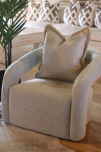 Grey Boucle Sculpture Chair
