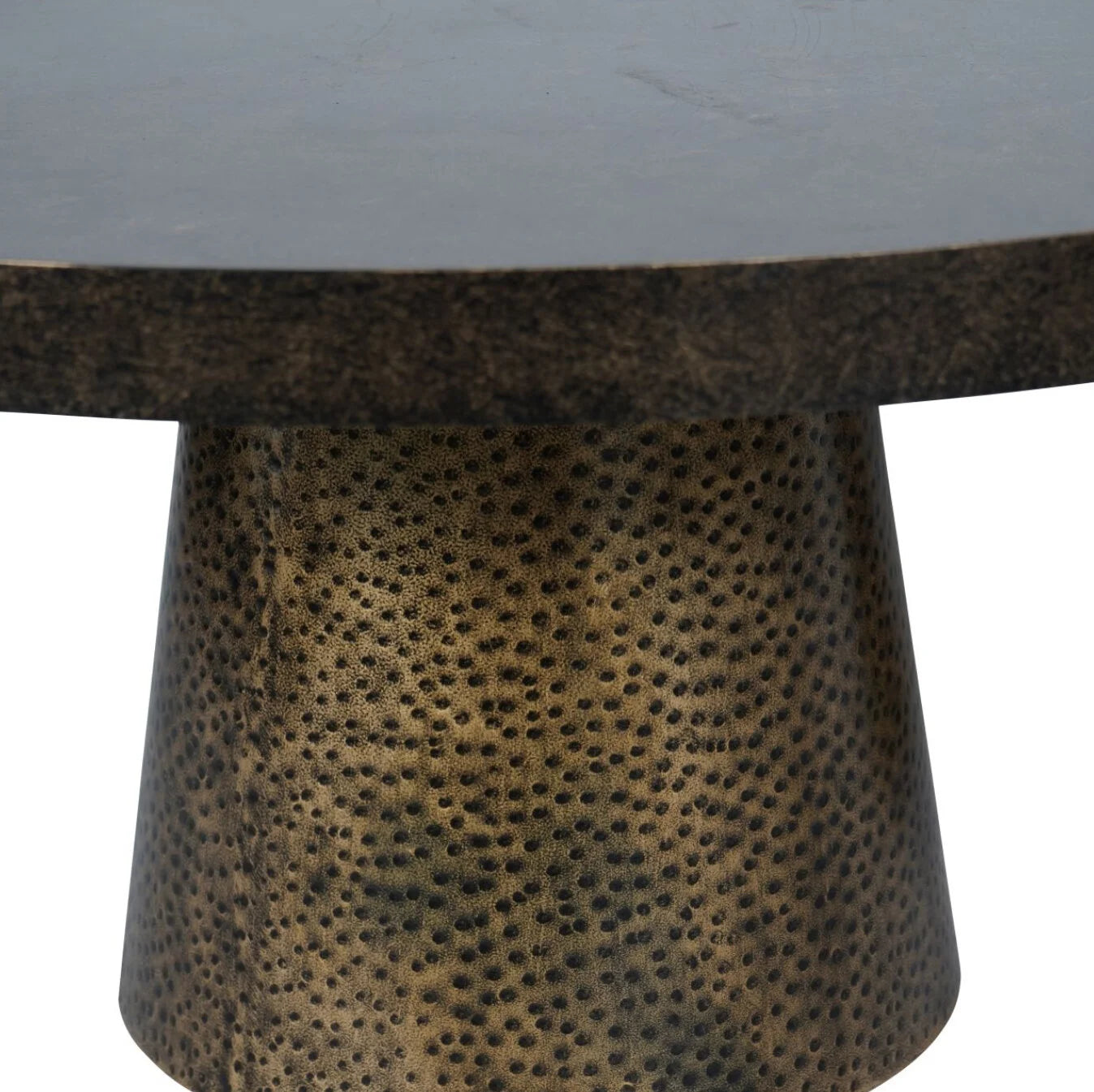 Set of 2 Iron Coffee Tables in Rustic Antique Gold