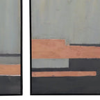 Set of 2 Green and Black Block Pictures