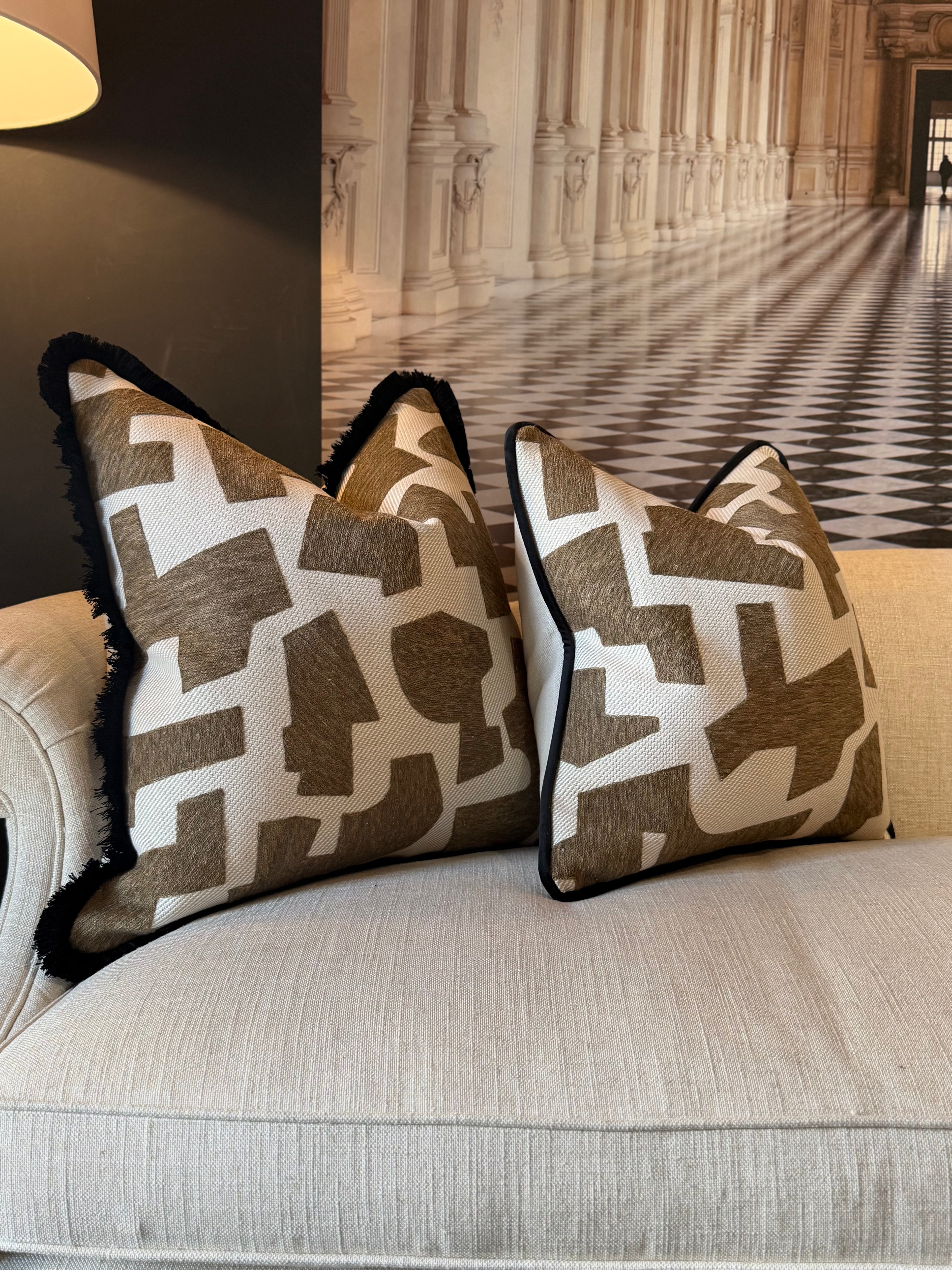 Jigsaw Tobacco Cushion