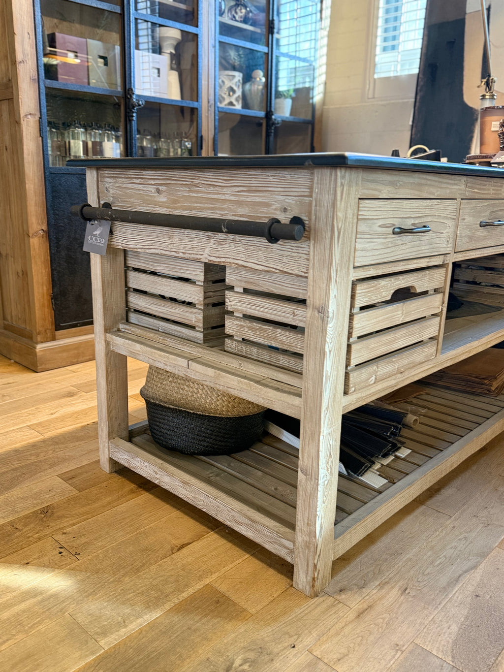 Ex-Display Blue Stone Top Kitchen Utility Unit