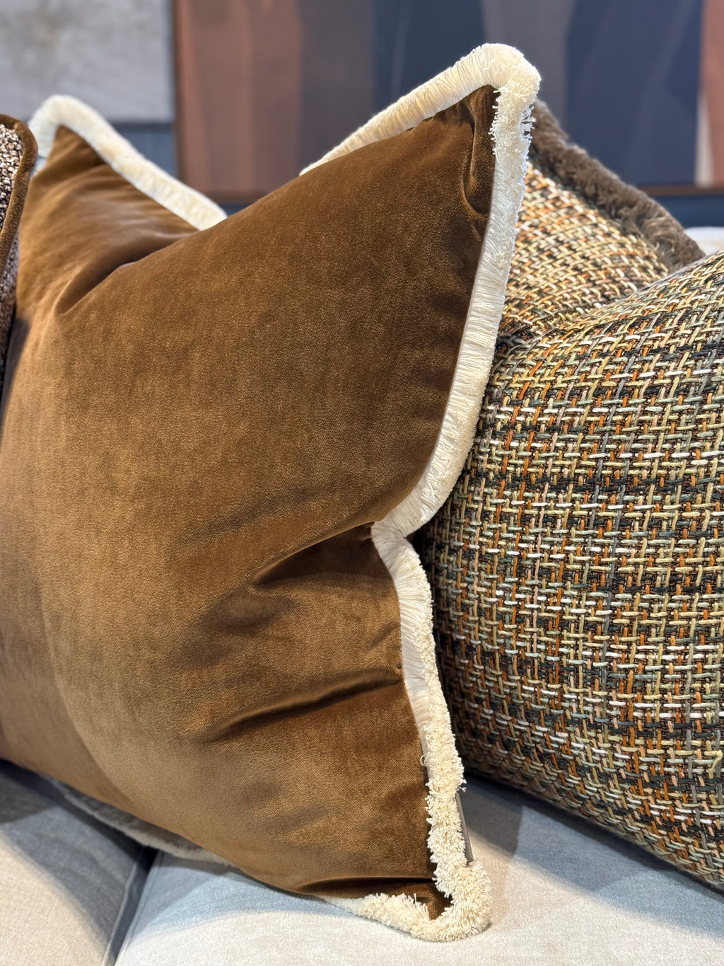 Limited Edition 'Faveur Rust' Velvet Cushion
