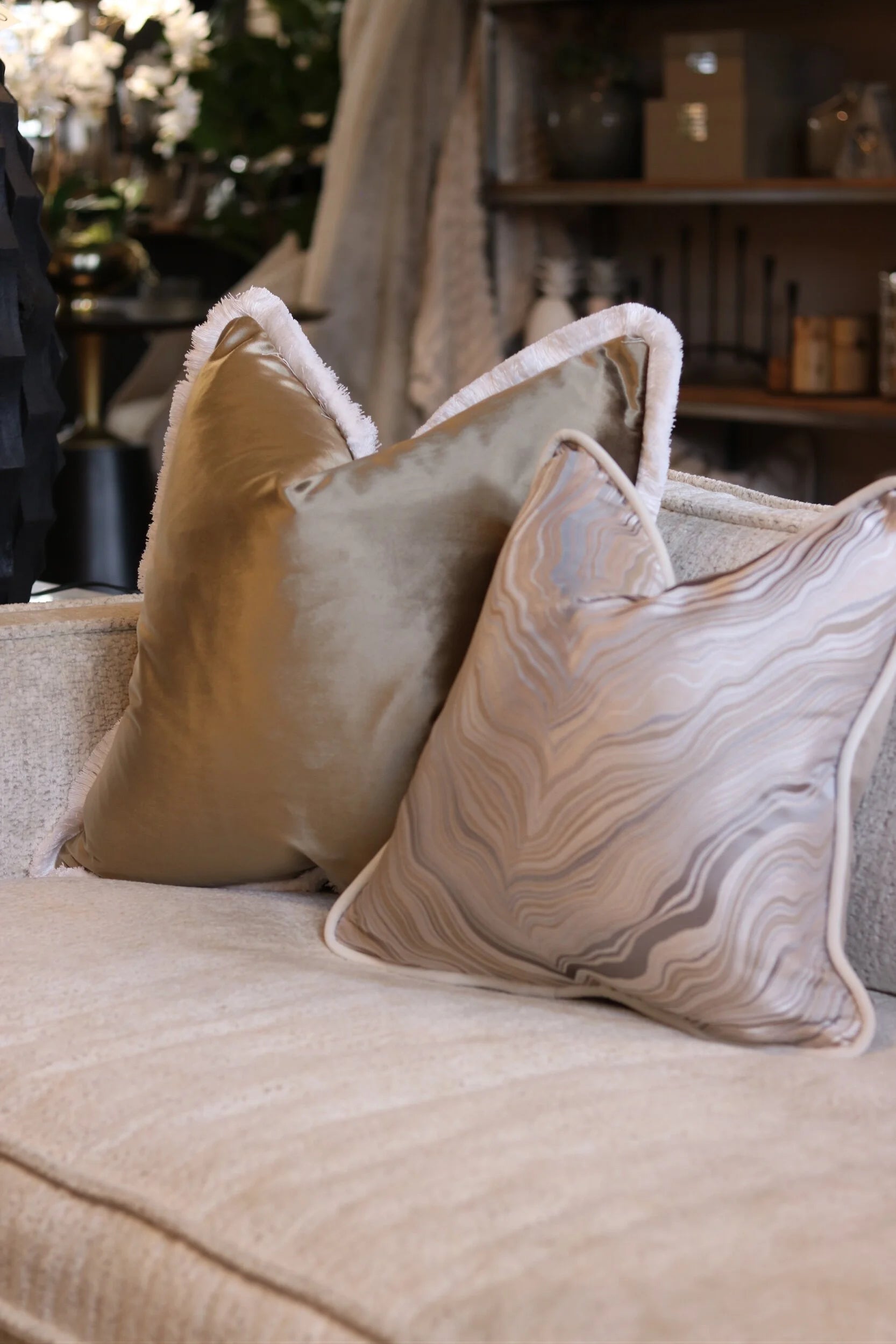 Marbelous Khaki Cushion