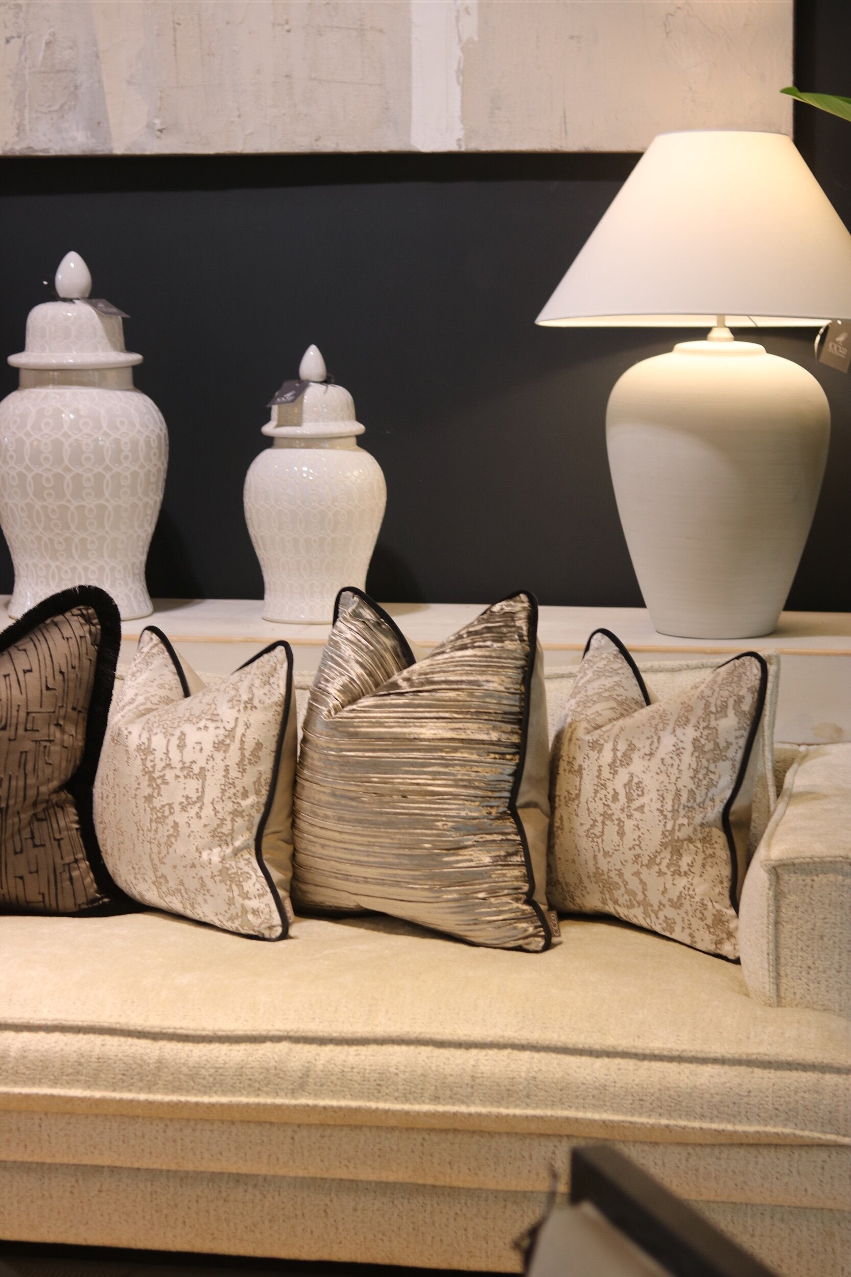 Penthouse Platinum Sofa Cushion Set