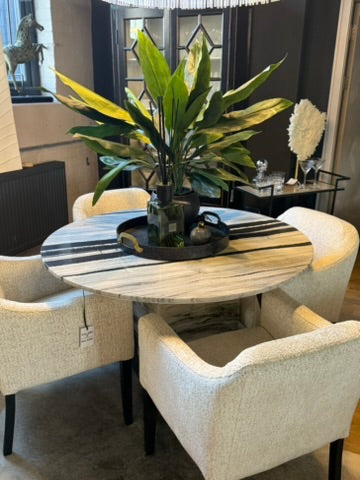 Ex-Display Panda Marble Dining Table