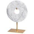 White Disc On Stand