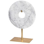 White Disc On Stand