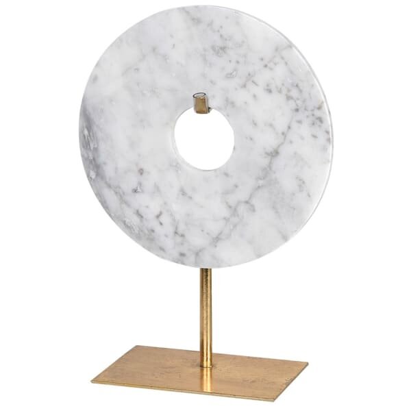 White Disc On Stand