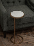 White Banswara Marble Accent Table
