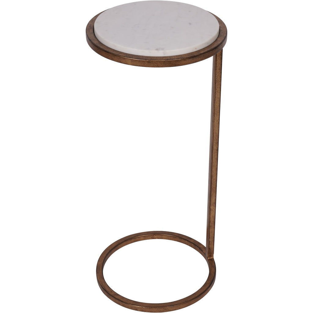 White Banswara Marble Accent Table