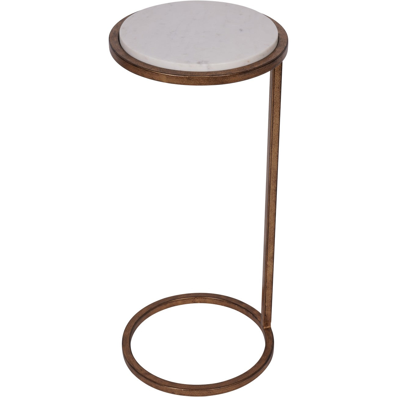 White Banswara Marble Accent Table