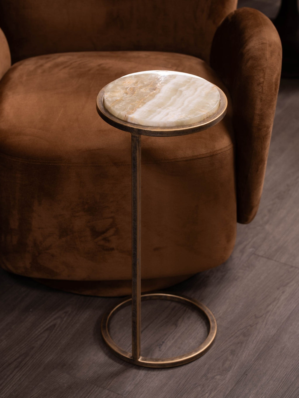 Green Onyx Marble Accent Table