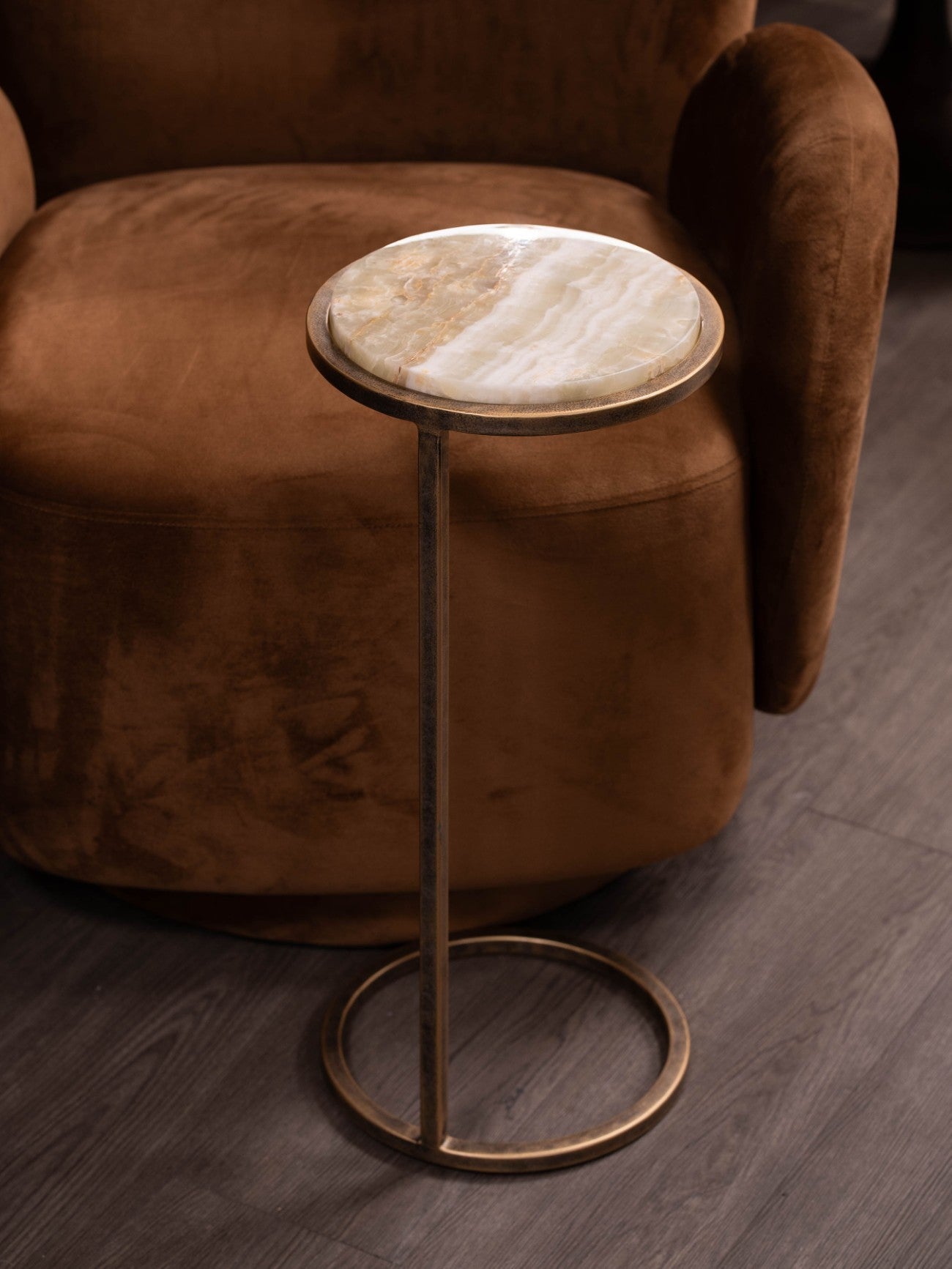 Green Onyx Marble Accent Table