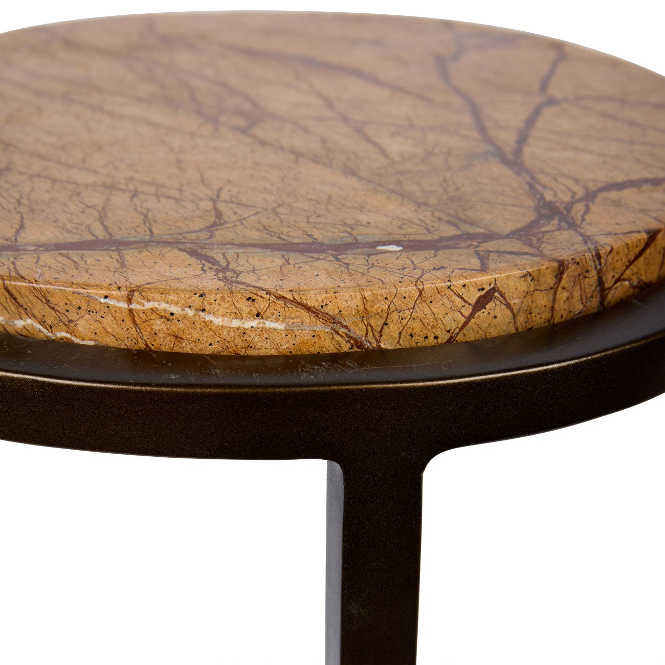 Brown Marble Accent Table