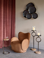 Brown Marble Accent Table