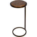 Brown Marble Accent Table