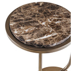 Dark Emperador Marble Double Accent Table