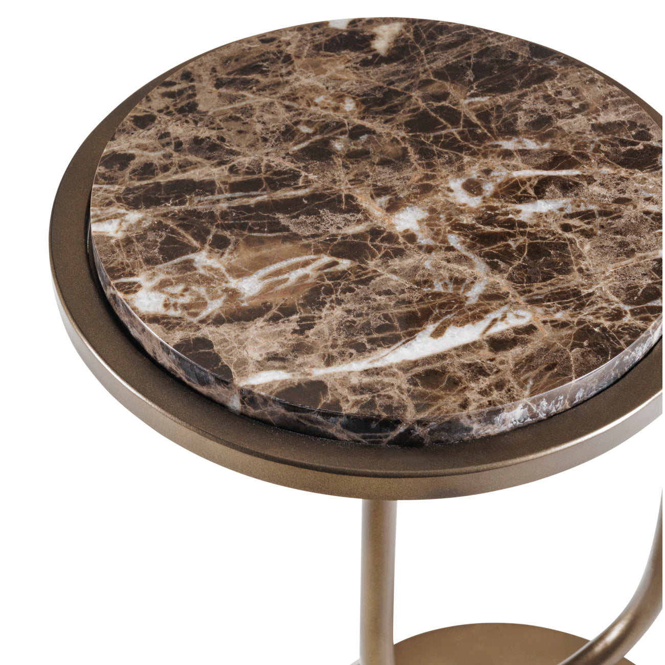 Dark Emperador Marble Double Accent Table