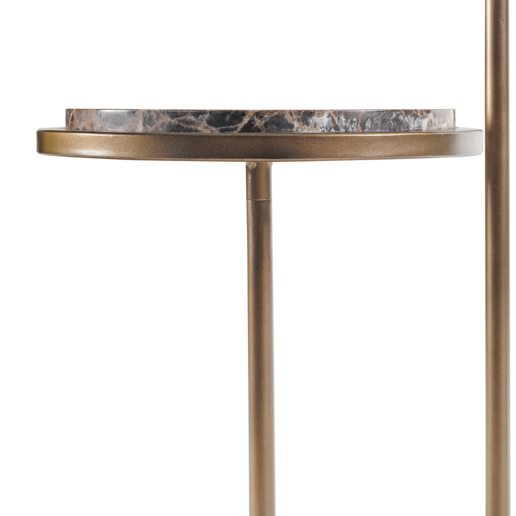 Dark Emperador Marble Double Accent Table
