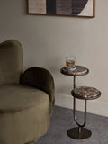 Dark Emperador Marble Double Accent Table