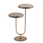Dark Emperador Marble Double Accent Table