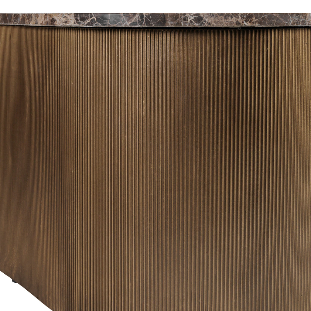 Set of 2 Cloud Marble & Glass Coffee Tables