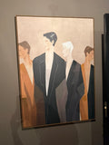 Abstract Figures Framed Canvas