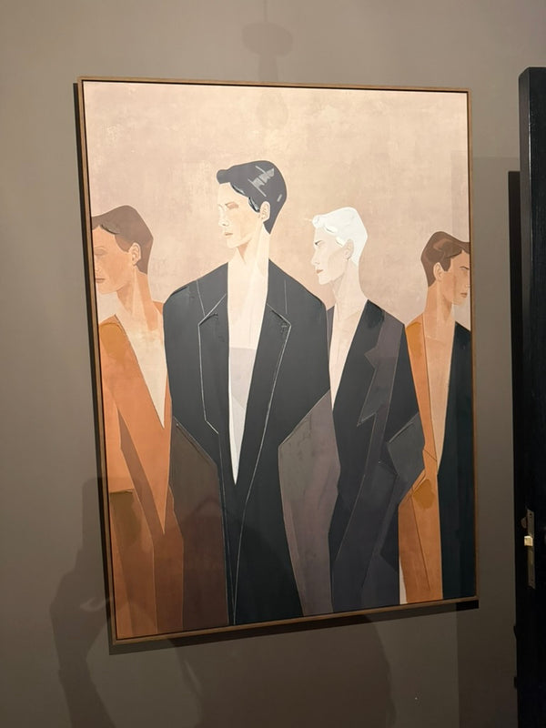 Abstract Figures Framed Canvas