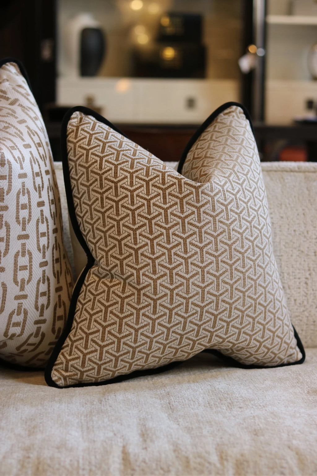 Andrew Martin 'Monte Almond' Cushion