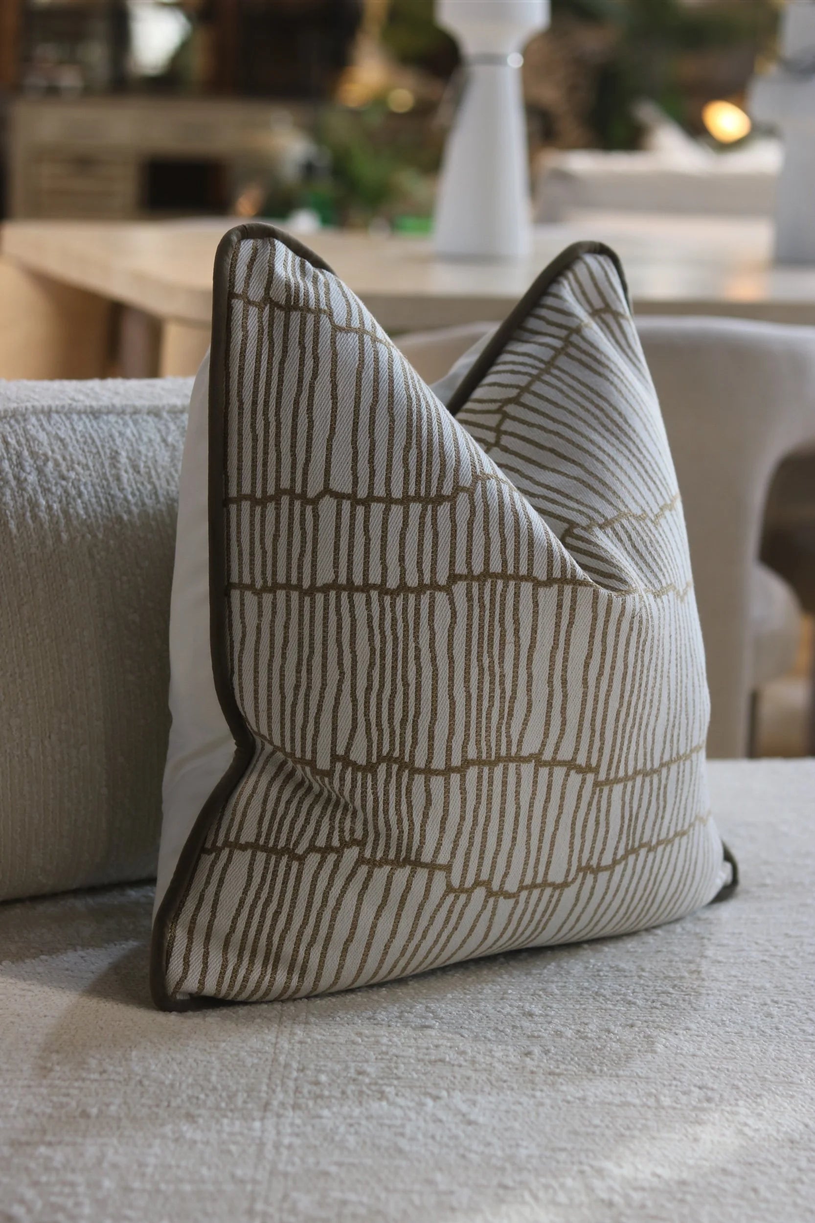 Andrew Martin 'Canale Almond' Cushion