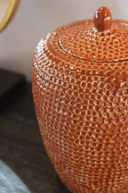Orange Red Mosaic Jar