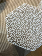 Borla Sable Velvet Hexagonal Footstool