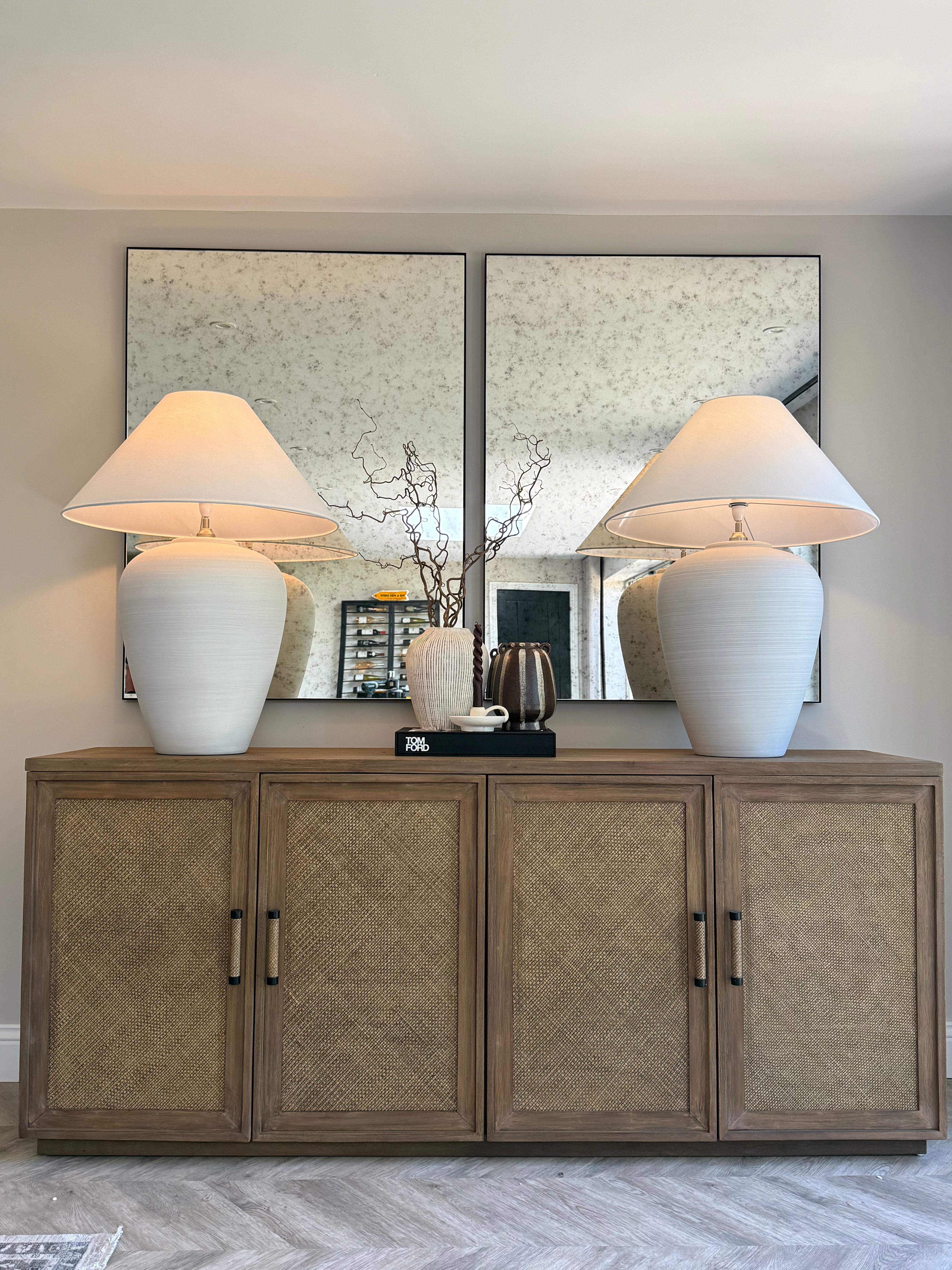 Aged Rectangular Mirror